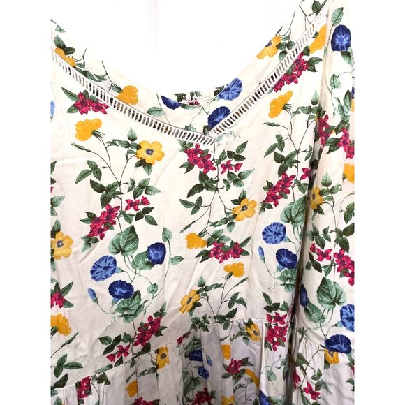 Old Navy Floral Print Sleeveless Midi Dress With Adjustable Straps & Smocked Bac - Picture 5 of 12